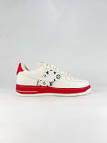 Nike x Louis Vuitton Air Force 1 07 Low BQ4212-100 Monogram Sneakers White Red