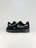 Louis Vuitton x Nike Air Force 1 Low Black Silver Air Sneakers