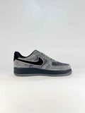 Stussy x Nike Air Force 1 Low Grey Black Textured Air Sneakers