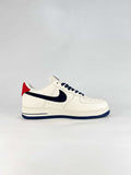 Nike x Louis Vuitton Air Force 1 07 Low LV2288-005 Monogram Graphic Sneakers Cream Navy Red